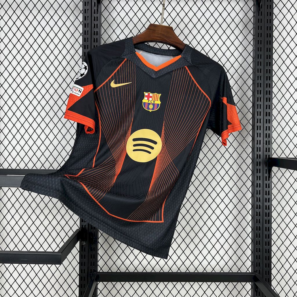 FC Barcelone maillot foot concept noir orange 2025 2026