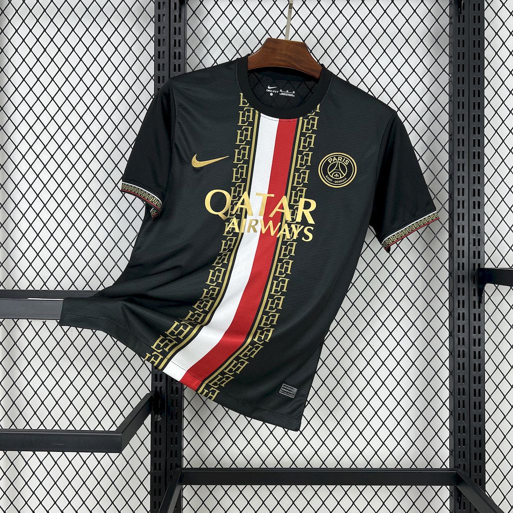 Paris Saint Germain PSG maillot foot concept noir 2025 2026