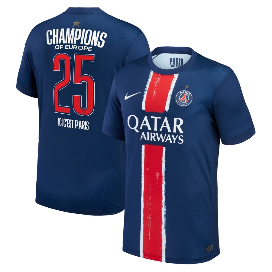 Paris Saint-Germain PSG football jersey star 2024 2025 home Champions League