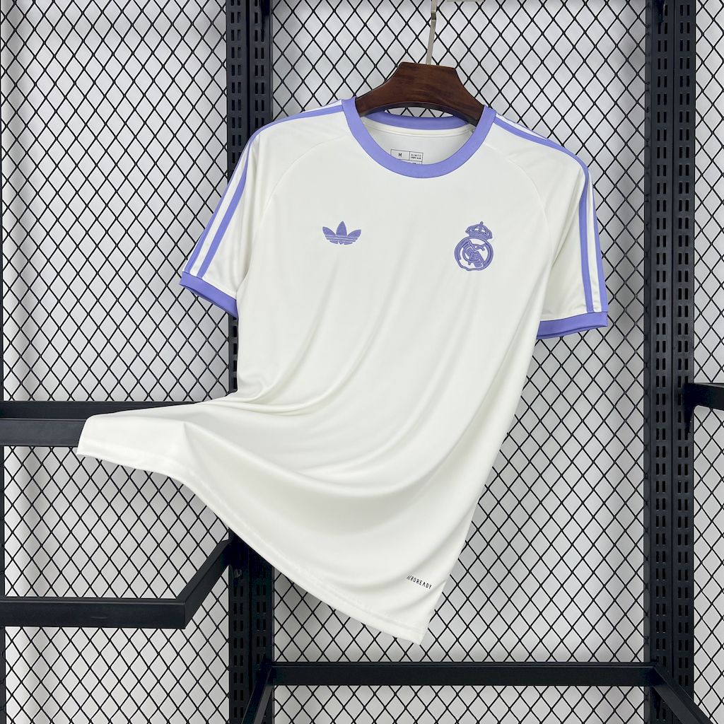 Real Madrid white football jersey 2024 2025